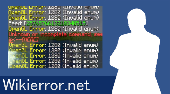 OpenGL Error: 1280 (Invalid enum)