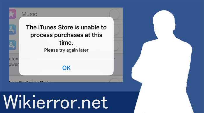 The iTunes Store is unable to process purchases at this time. Please try again later